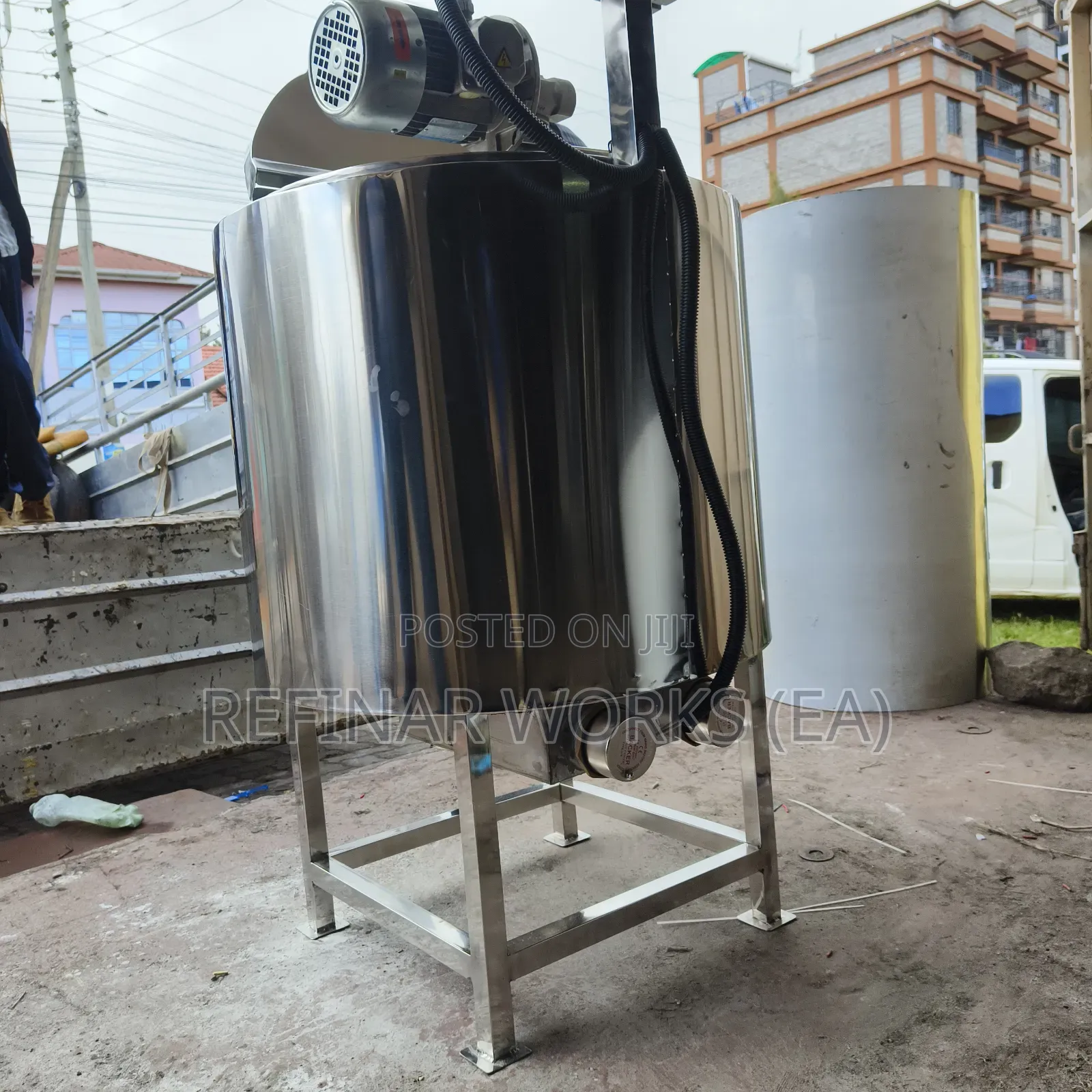 Chemical Mixing Tank With Agitator, Heating Jacket Control Panel