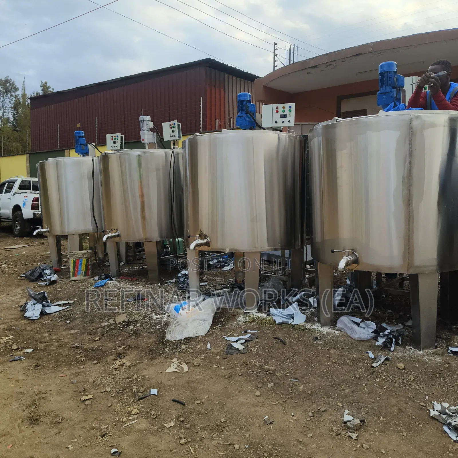 Complete Dairy Processing Tank – Pasteurizer, Mixer Cooling System