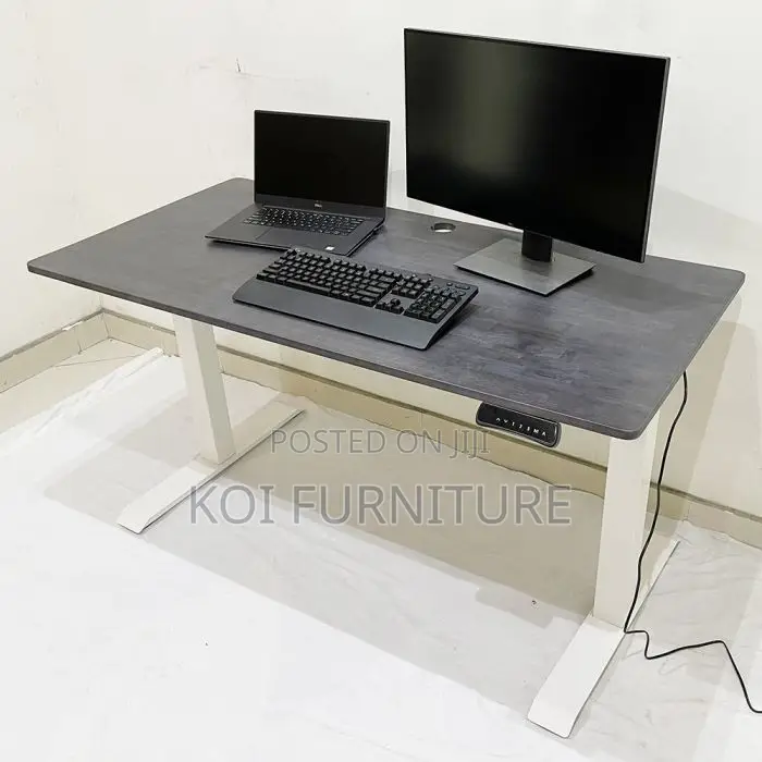 Office Desk; 120cm Spaciuous Adjustable Flexible Height Desk