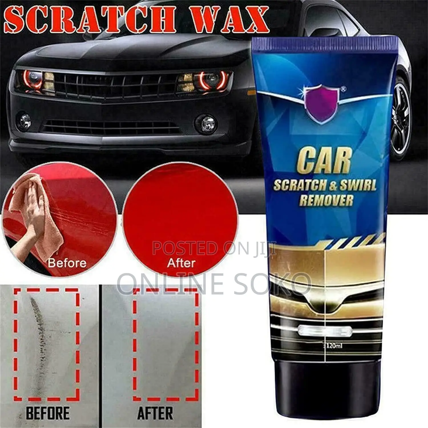 Car Scratch Remover Paste – Quick Paint Repair Swirl Polish Solution