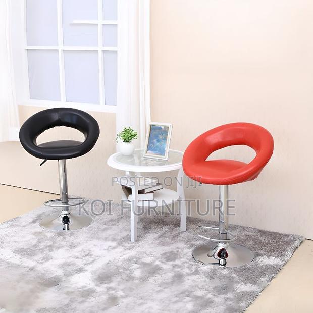 Barstools; Leather Swivel Height Adjustable Comfort Barstools - thumbnail 3