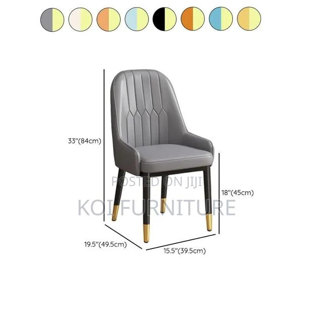 Dining Chairs; Armless Leather Home Dining Seats - thumbnail 2