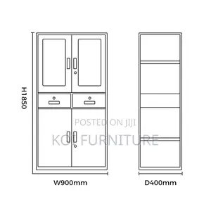 Office Cabinet; Two Doors View Glass Upper Unique Cabinet
