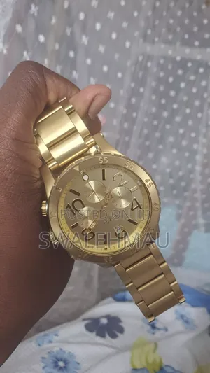 Nixon Chrono 48-20 PVD Gold Watch
