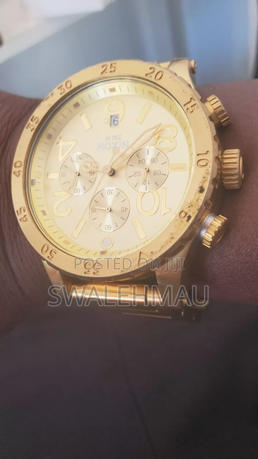 Nixon Chrono 48-20 PVD Gold Watch