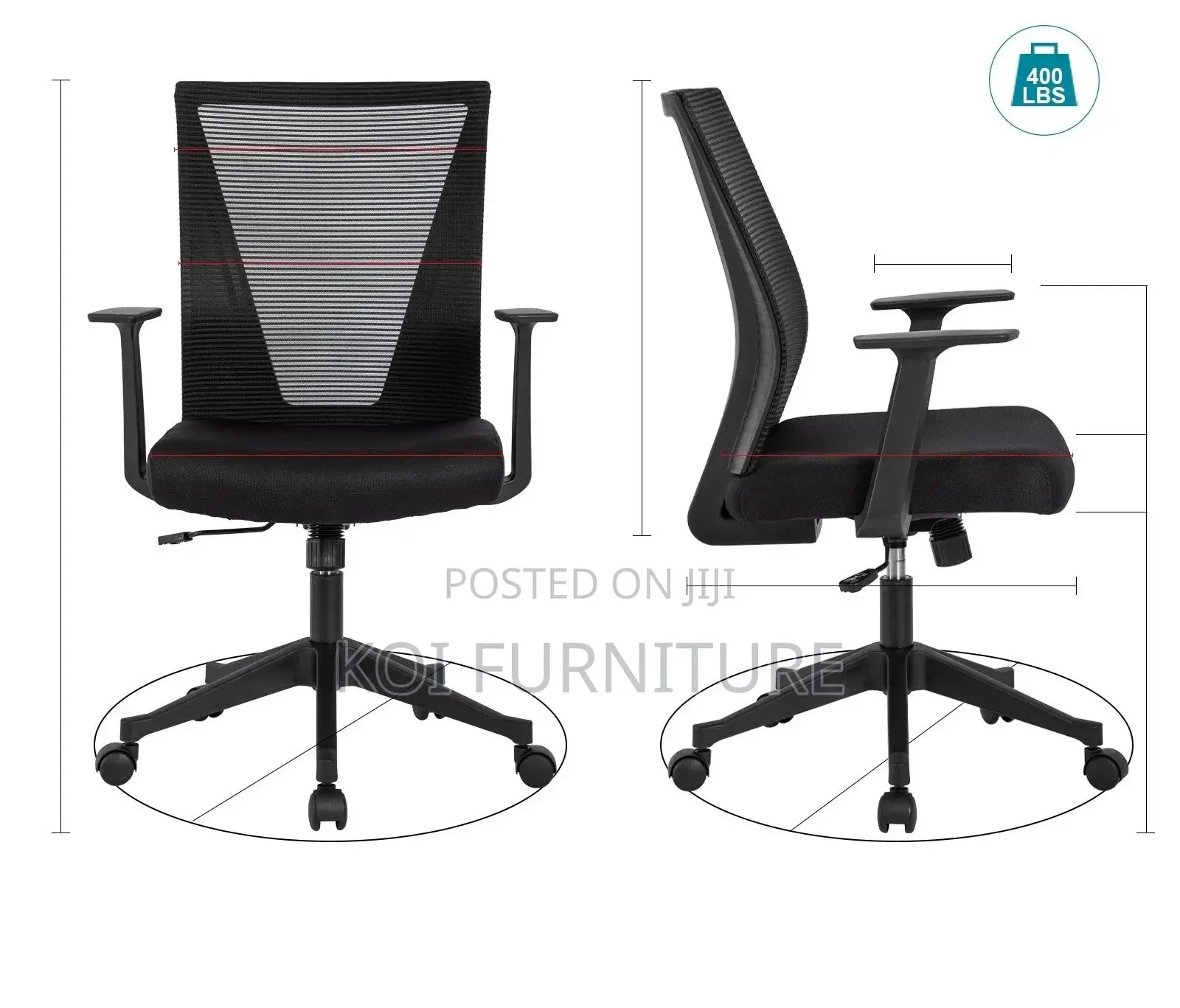 Office Chairs; Ergonomic Style Adjustable Fabric Office Seats
