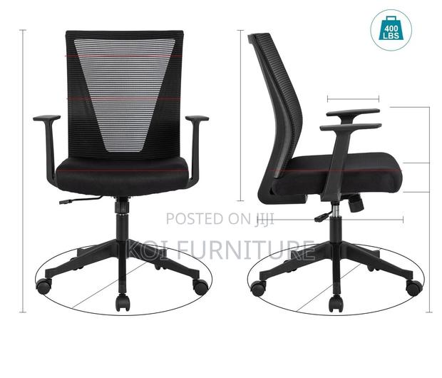 Office Chairs; Ergonomic Style Adjustable Fabric Office Seats - thumbnail 8