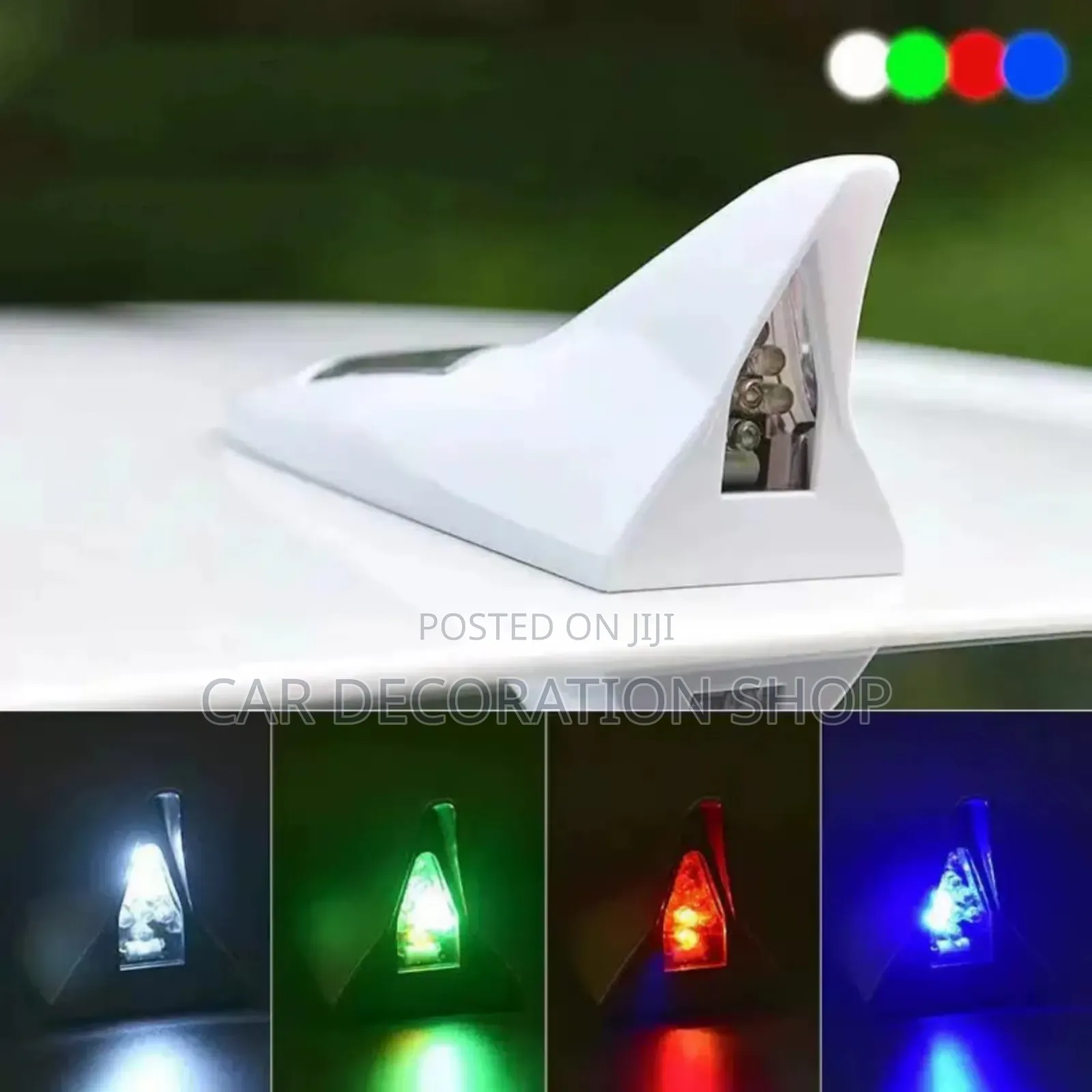 Different Colors Led Light Shark Fin Decor