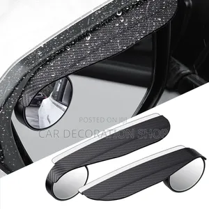 2pcs Car Rearview Mirror Rain Eyebrow Blind Spot Mirror