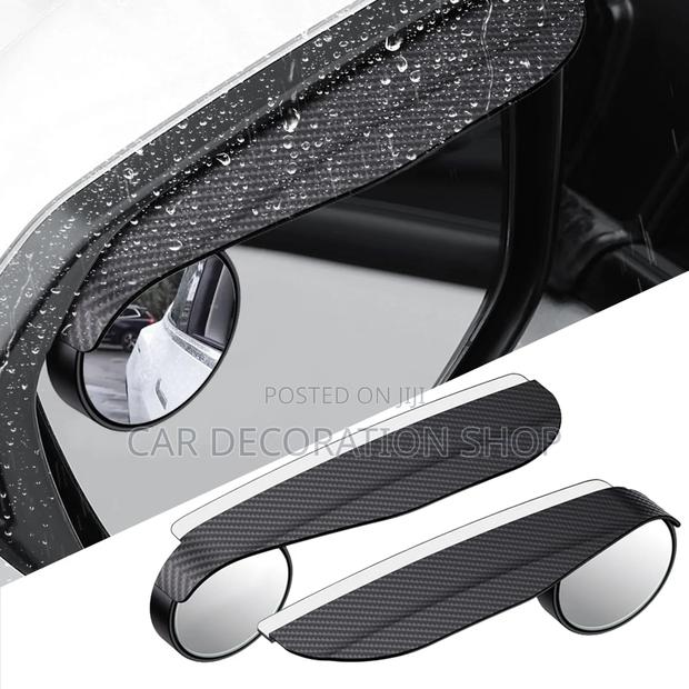 2pcs Car Rearview Mirror Rain Eyebrow Blind Spot Mirror