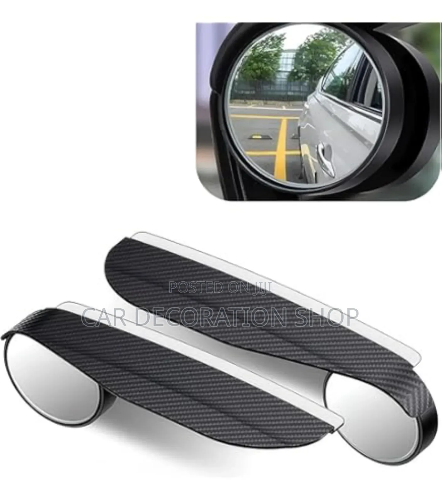 2x Carbon Fiber Adjustable Blind Spot Mirror