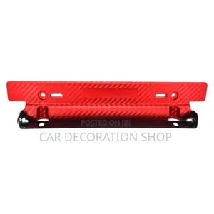 Red Carbon Red Design Number Plates Mounts