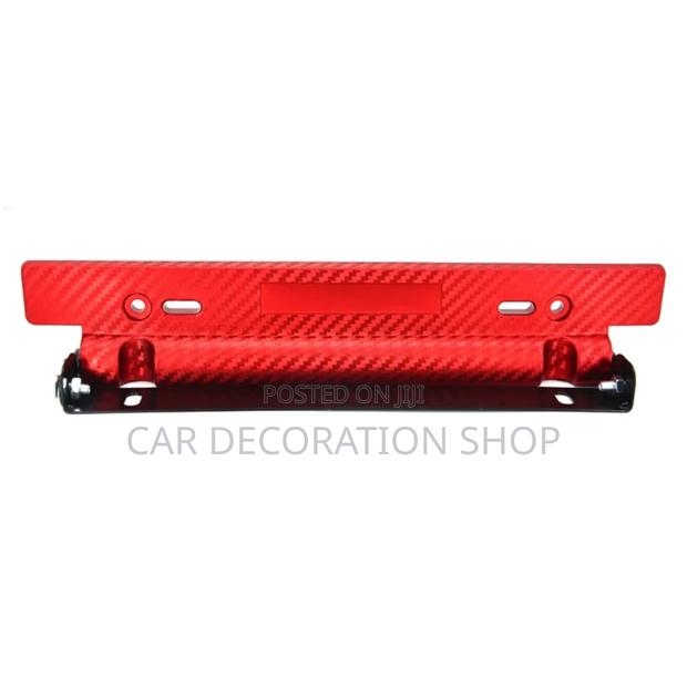 Red Carbon Red Design Number Plates Mounts