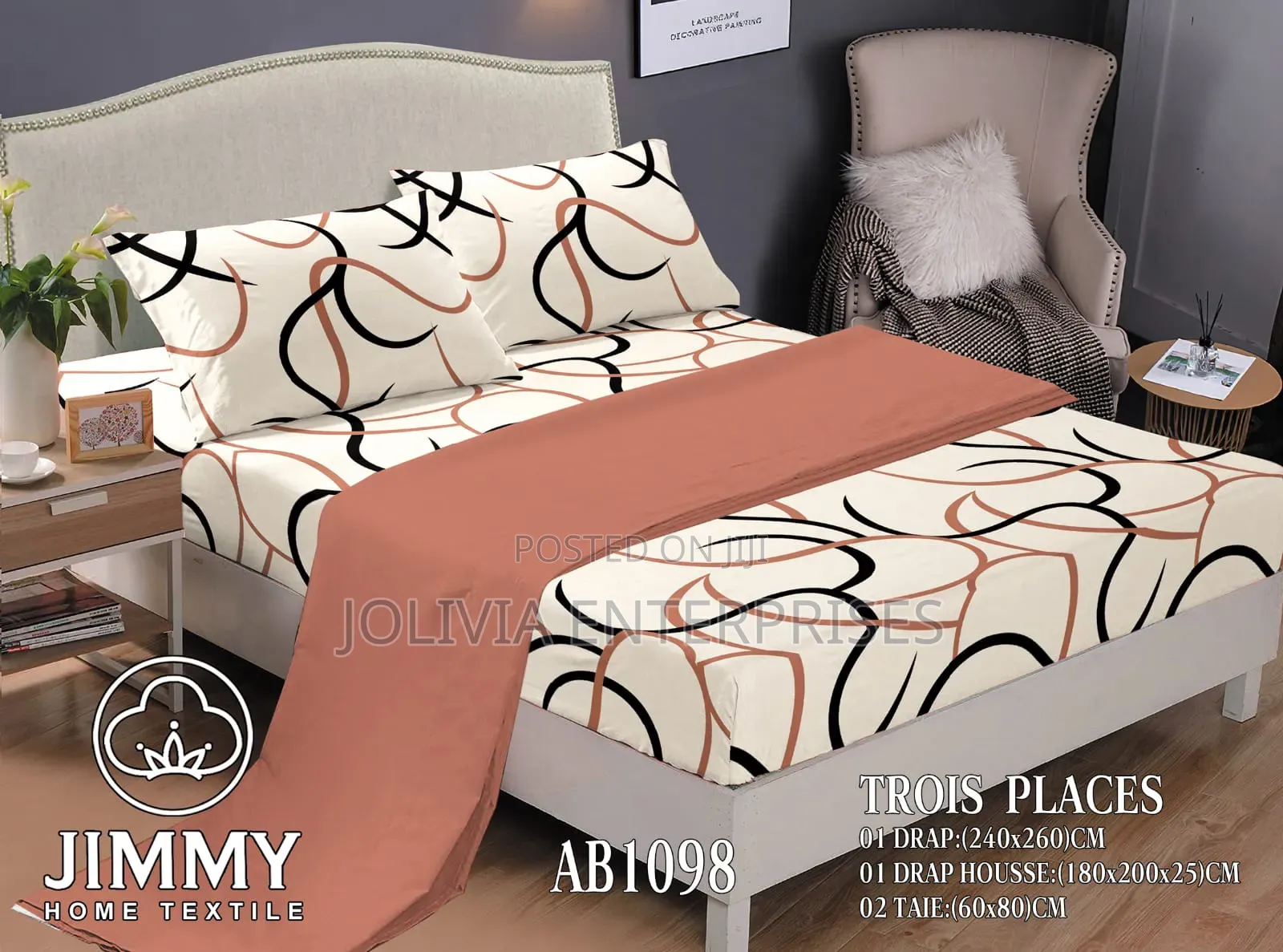 Fitted Printed Bedsheet Set 6*7