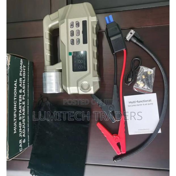 High Power Digital Jump Starter and Adjustable Flash Light