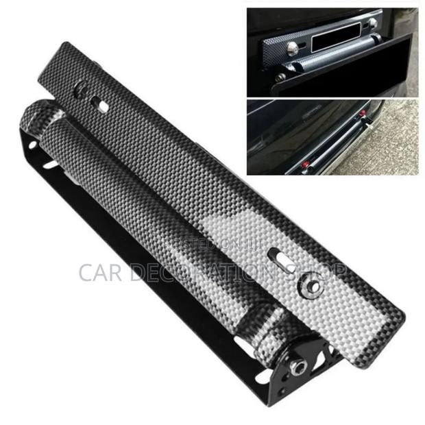 Sporty Styling Carbon Black Adjustable Licence Plate Frame