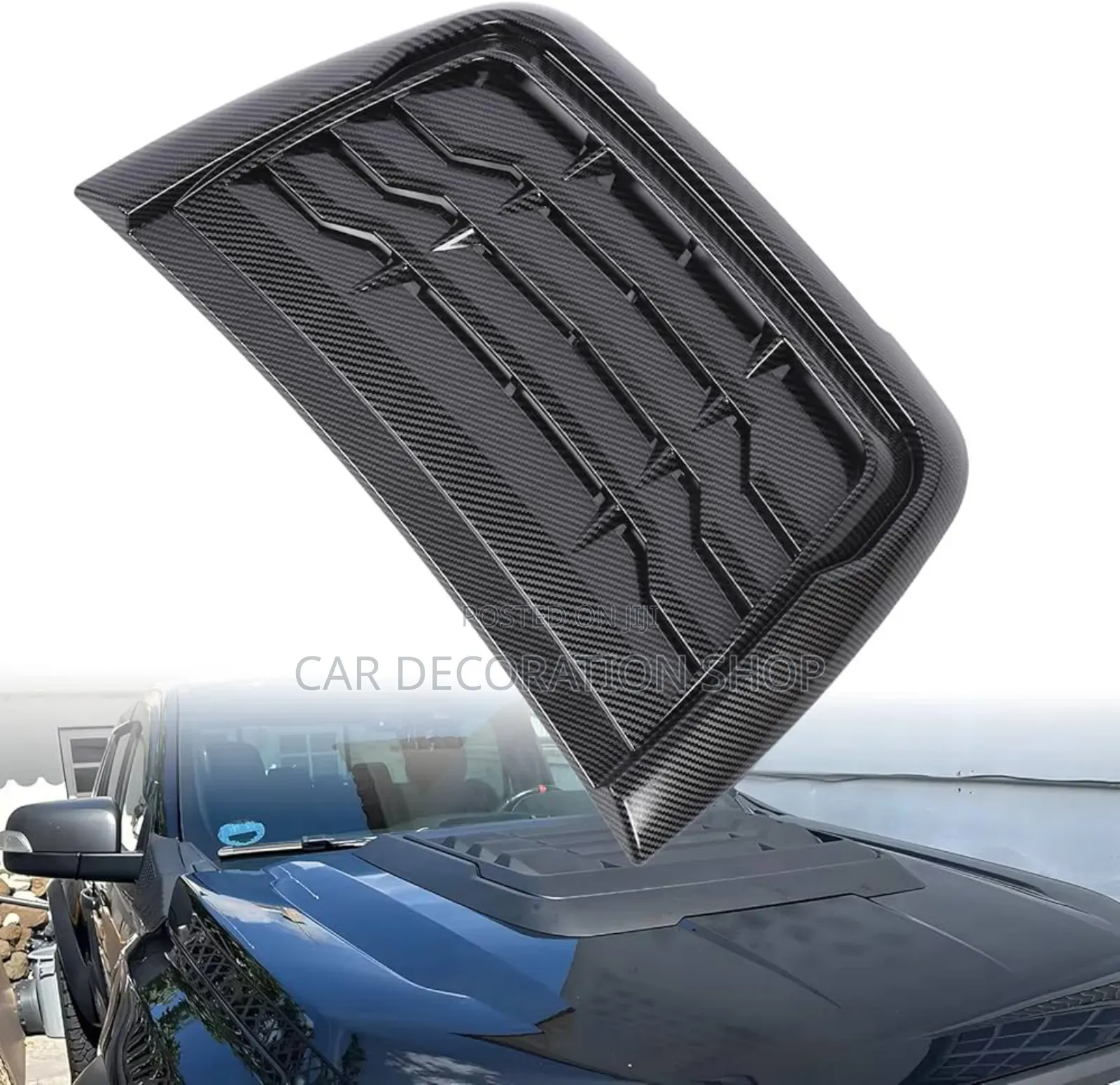 Brand New Abs Carbon Hood Scoop Bonnet Vent Hood Trim Cover