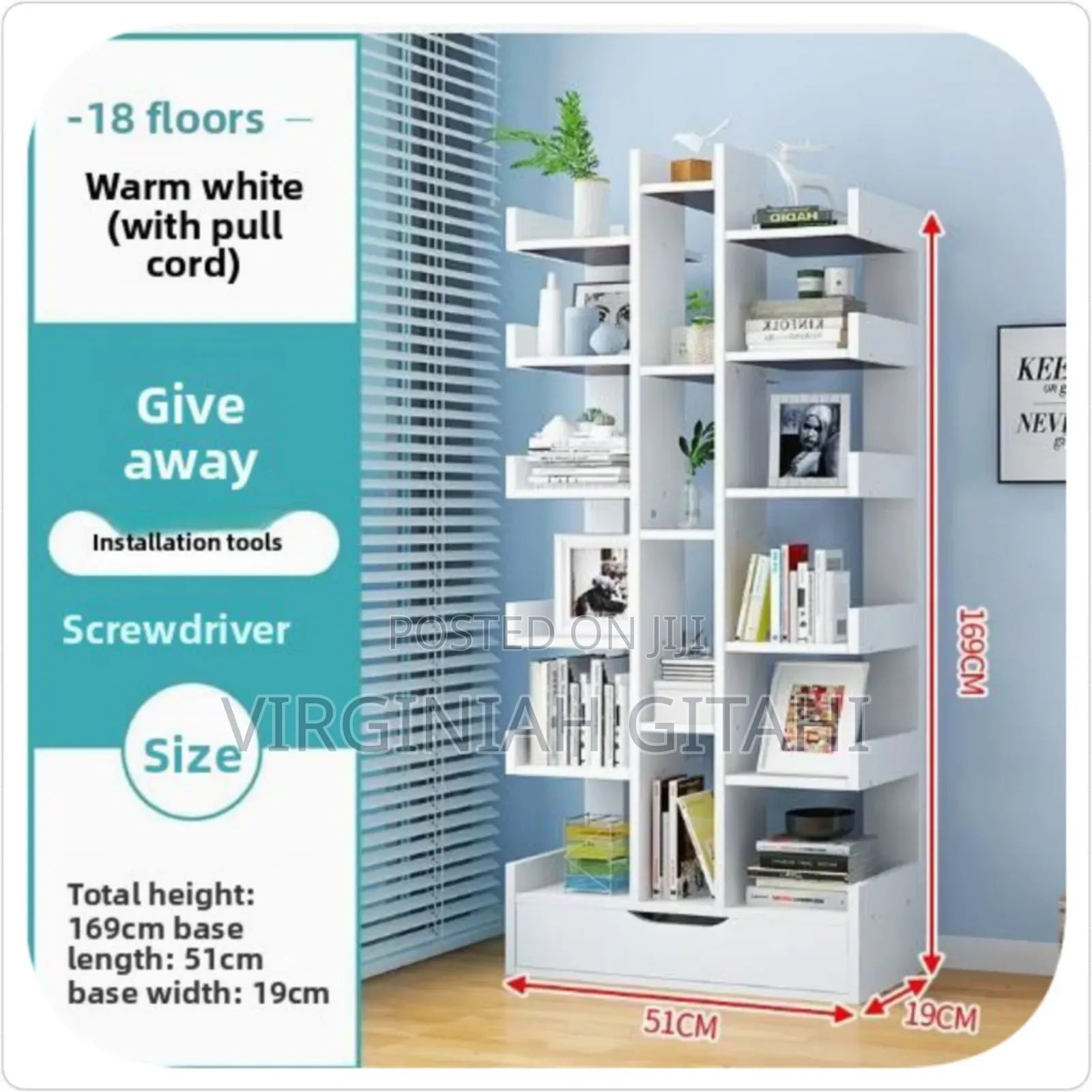 * Bookshelf Multi-layer Space-saving Locker Household