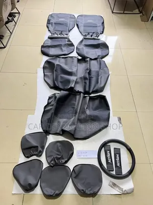 Grey Black 5 Seater Seat Top Covers