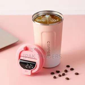 * 
510ml Smart Lid Thermos Coffee Mug Stainless Steel