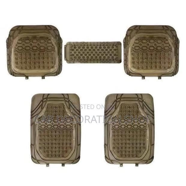 5pc PVC Black Smoked Waterproof Mats