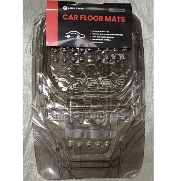 Design 5pc PVC Cleack Black 5 Seater Car Floor Mats - thumbnail 2