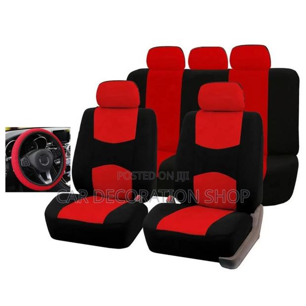 Light Fabric Flat Cloth Red Black Full Set