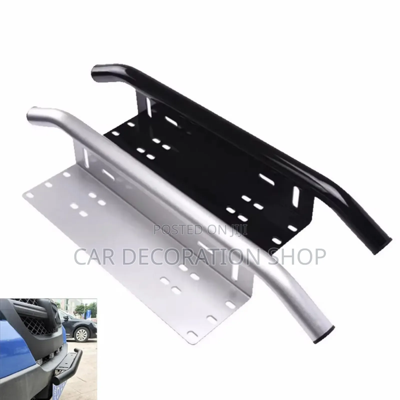 Front Bumper Mount Number Plate Holder With Fog Light Bar Holder