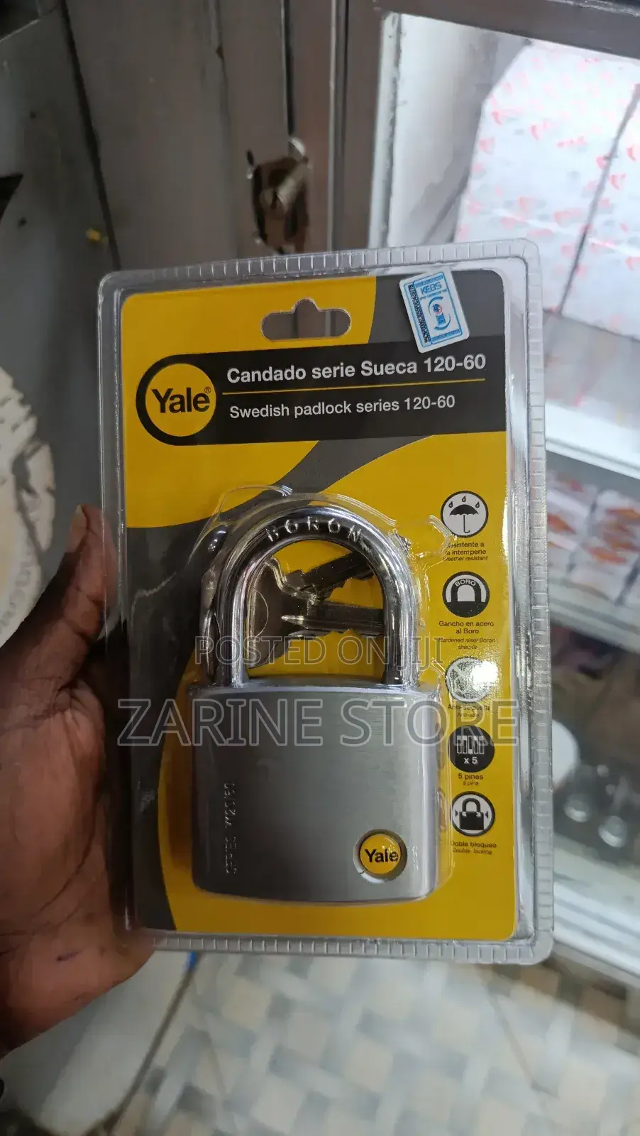 Yale Series Y120/60 Boron Padlock 60mm