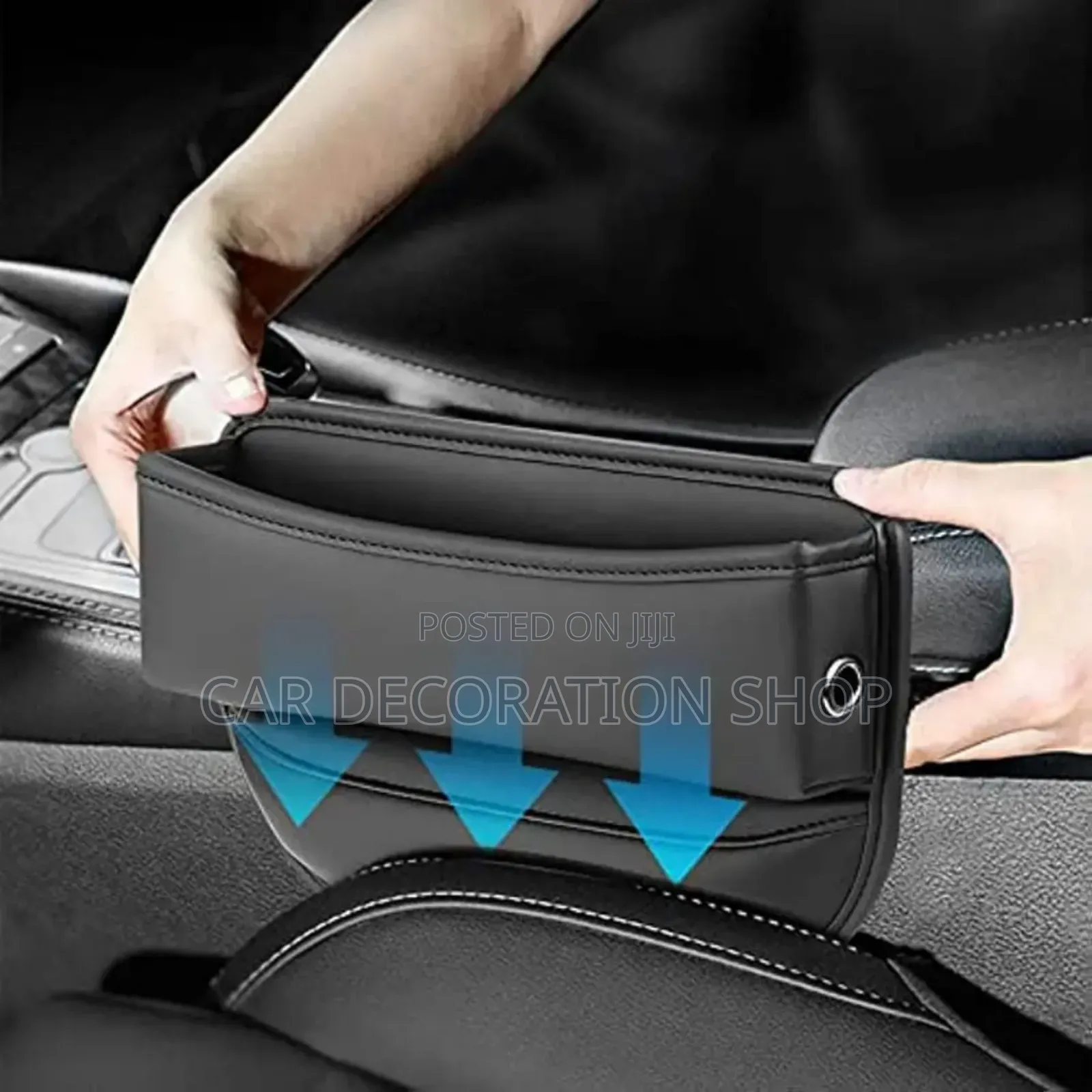 2pcs Black Gap Organizer Multifunctional Storage Boc