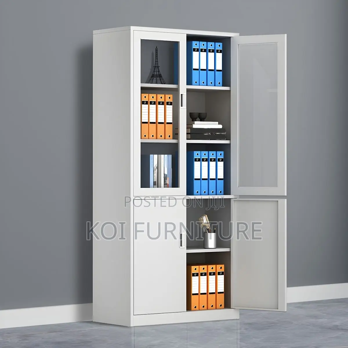 Office Cabinet : 2-Door Metallic Office Cabinet