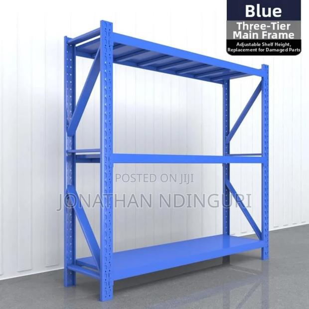 Multi-Level Industrial Shelves - main view