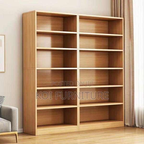 Office Bookcase : Modern Six Tier Cherry Bookshelf - thumbnail 4