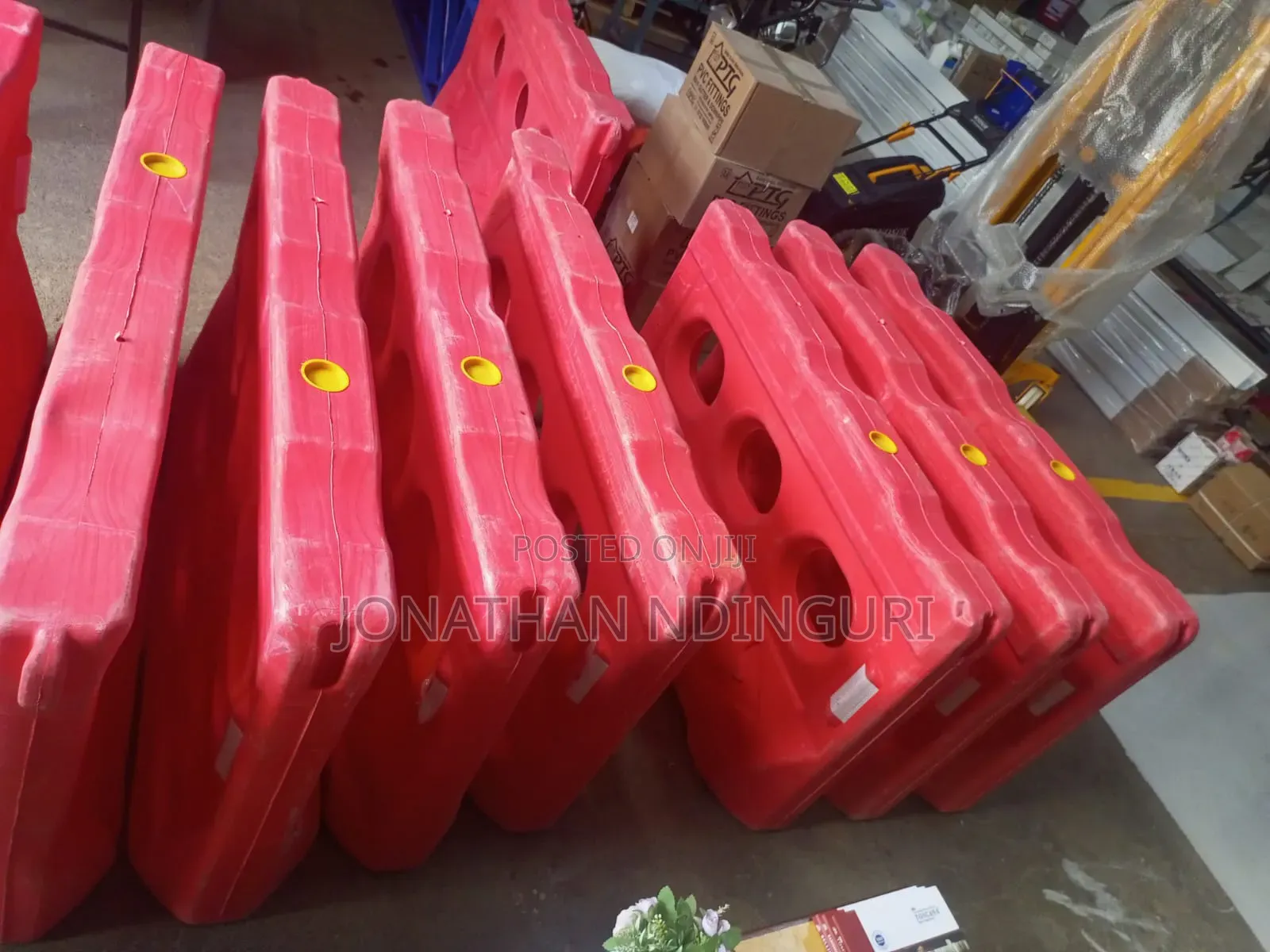Red Reflective Traffic Barrier