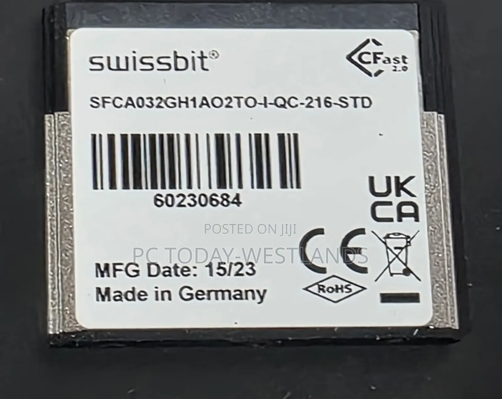 Swissbit Industrial Cfast Card, 32 Gb,Sfca032gh1ao2to-i-qc-216-std