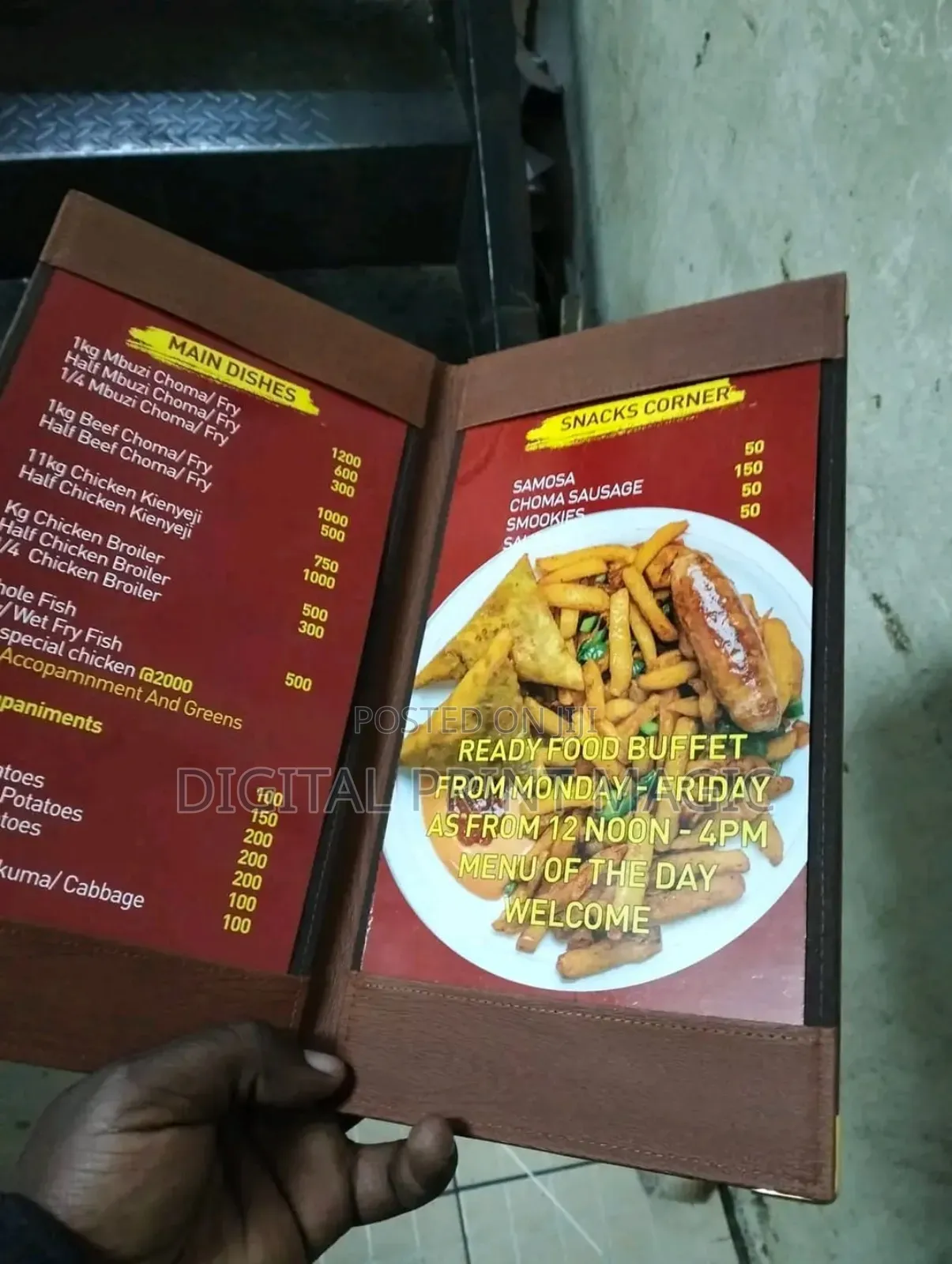 Hotel Menu Holders