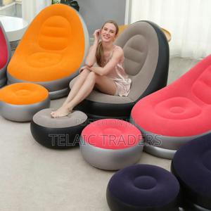 Inflatable Lazy Sofa With Footrest. - thumbnail 2