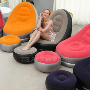 Inflatable Lazy Sofa With Footrest.