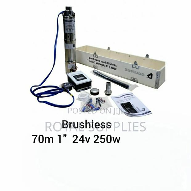 Brushless 70m Solar Submersible Water Pump With Inverter