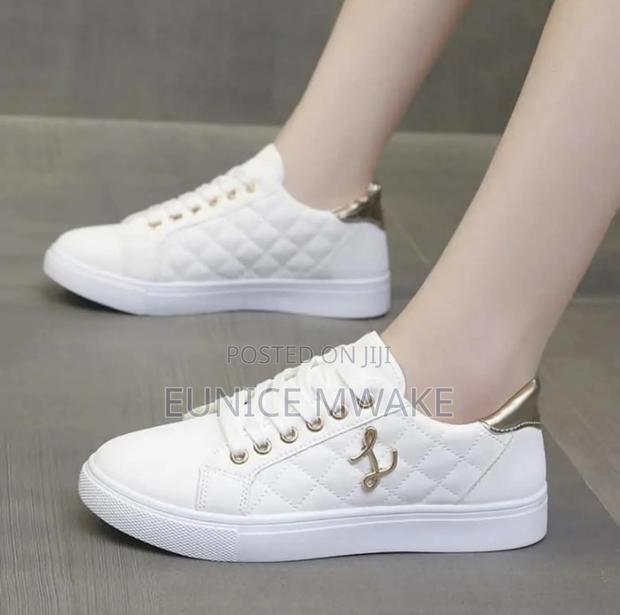 Quilted Sneakers With Gold Flair - thumbnail 2