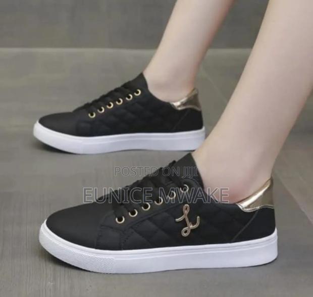 Quilted Sneakers With Gold Flair - thumbnail 3