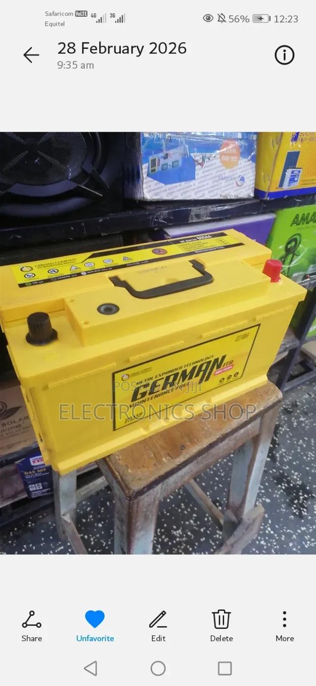 Germany Din 100.12v 100ah Automotive Car Battery