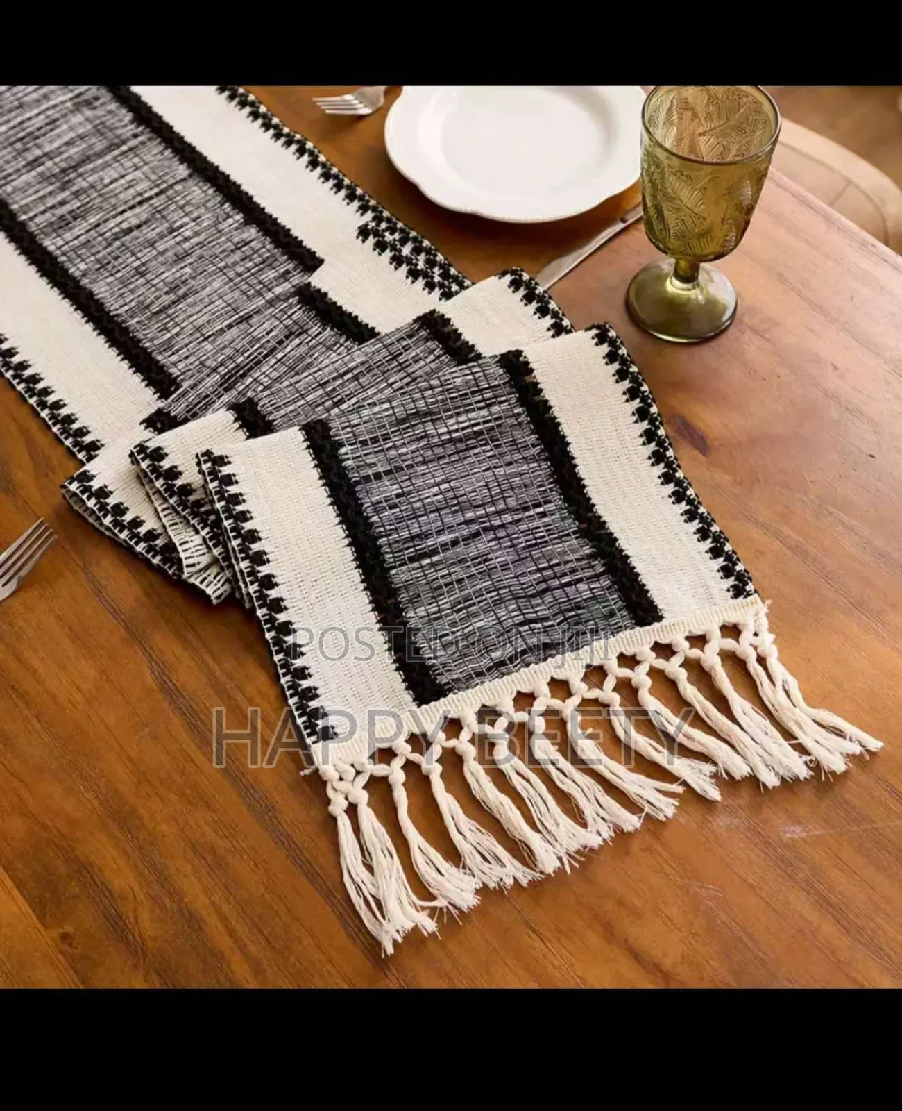 Elegant Style Cotton Decoration Table Runner Set