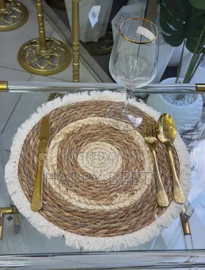 Modern Woven Round Rattan Placemats