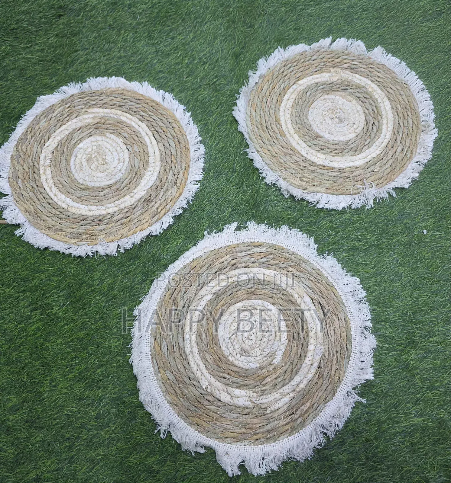 Modern Woven Round Rattan Placemats