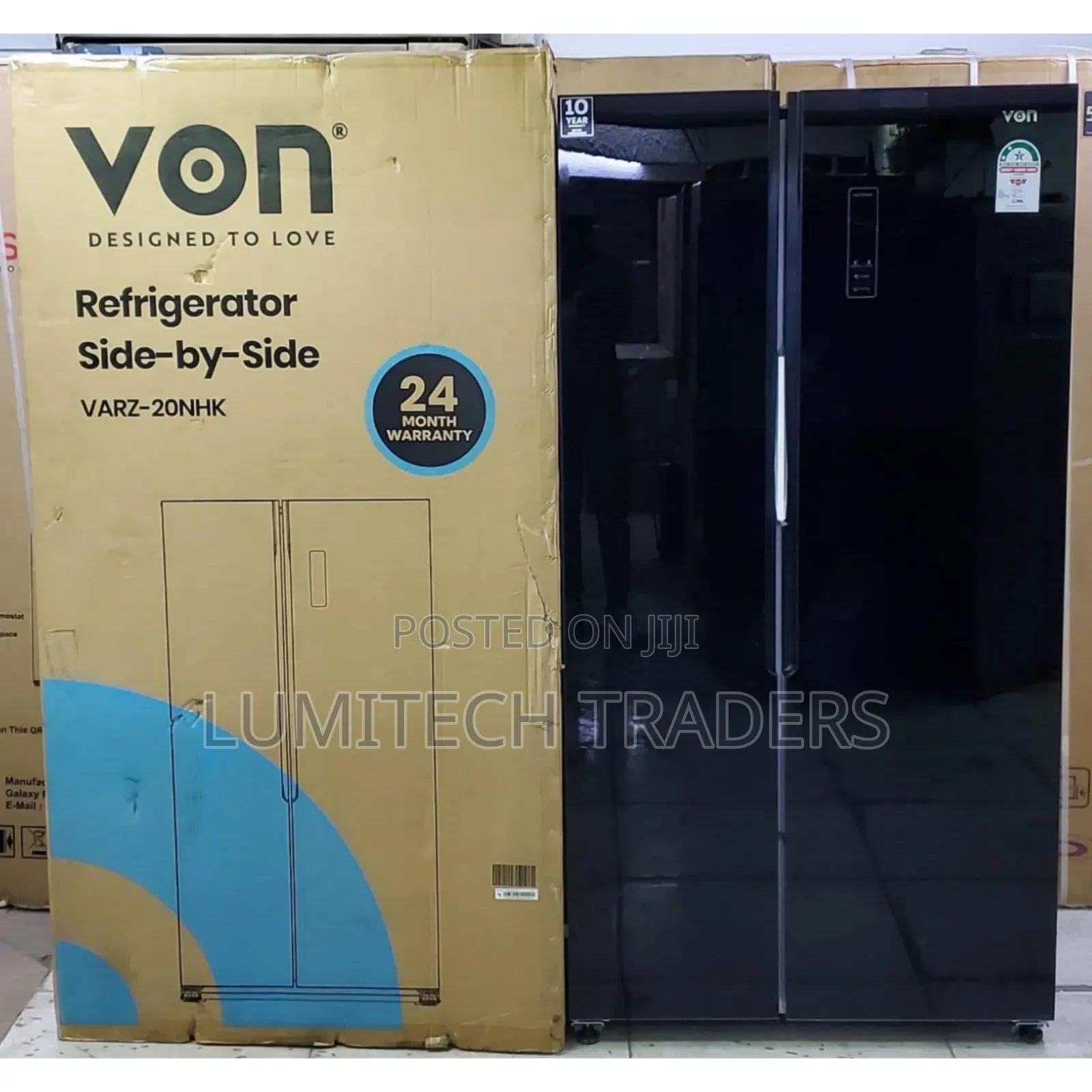 Von 442l No Frost Side by Side Refrigerator