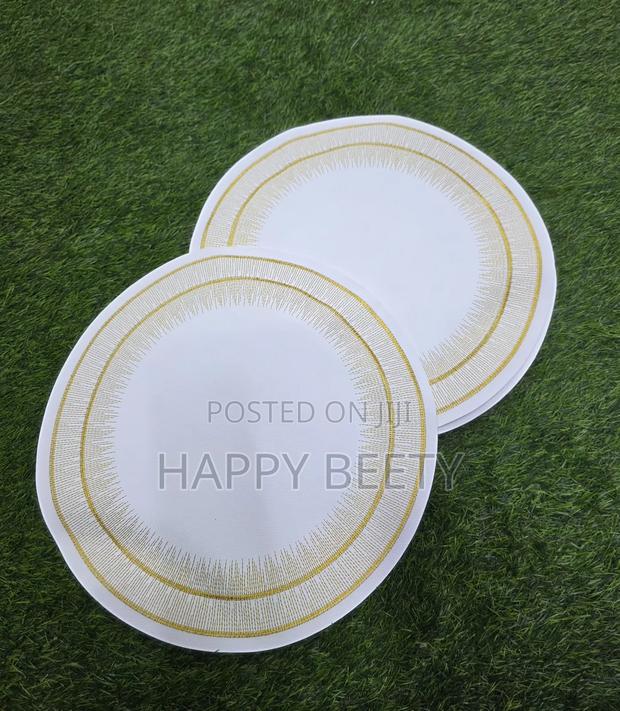 Modern Round Faux Leather PVC Table Mats - thumbnail 2