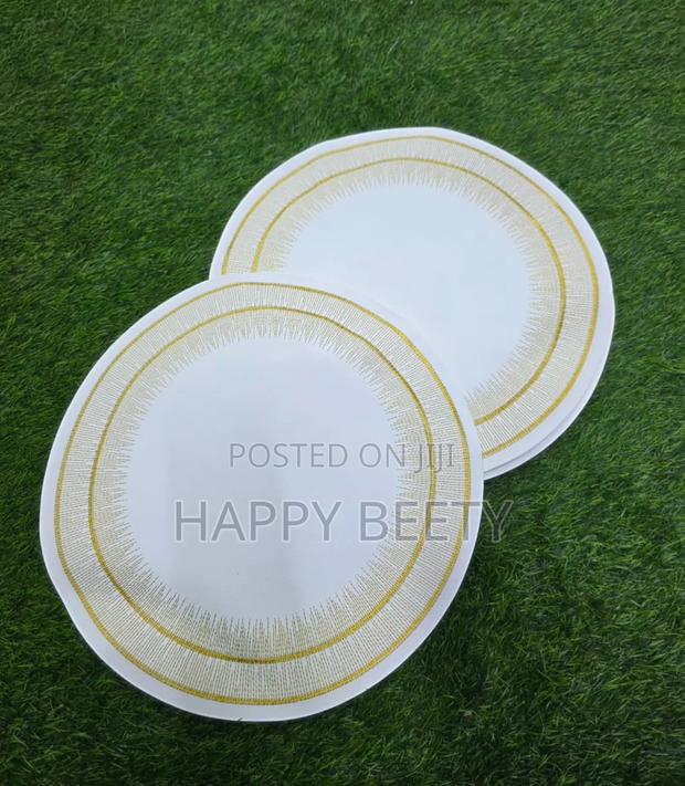 Modern Round Faux Leather PVC Table Mats - thumbnail 3