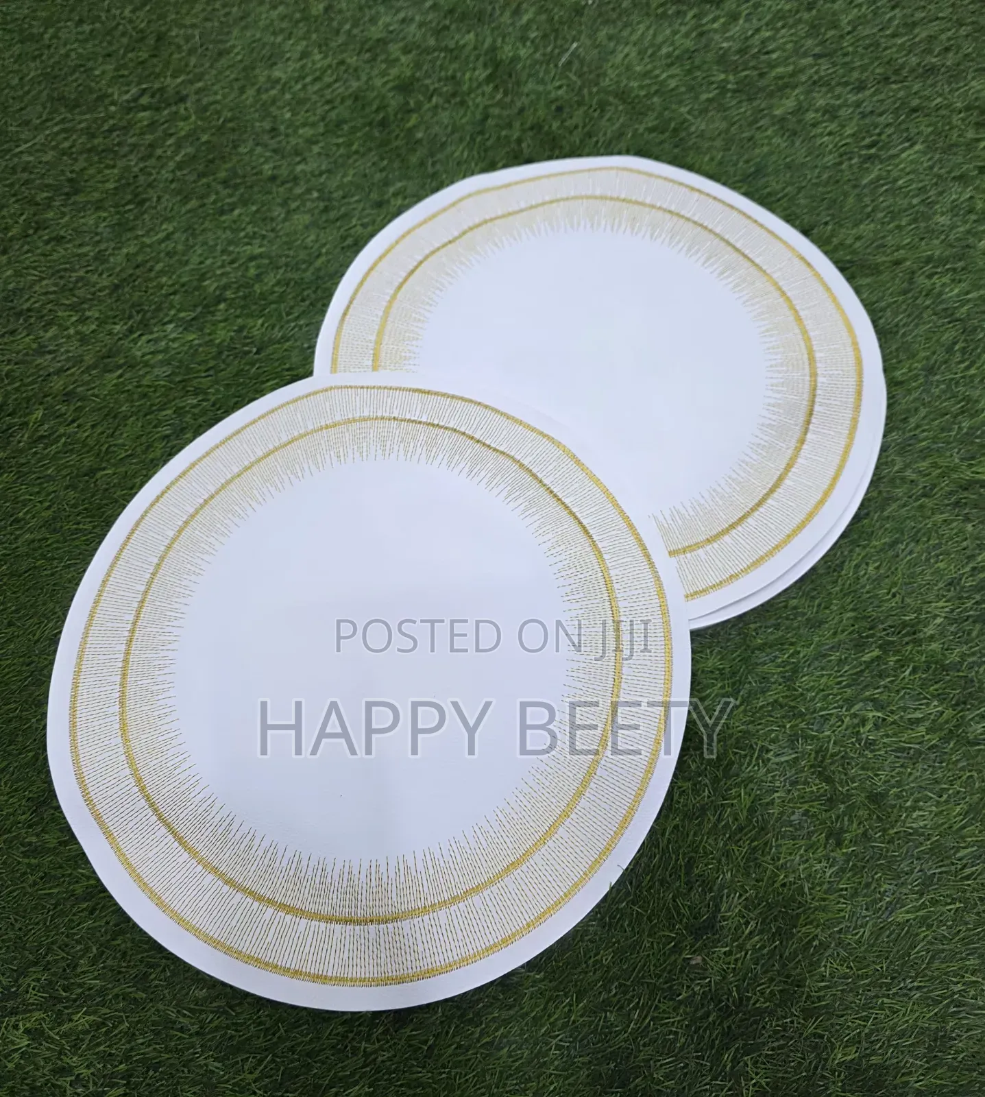 Modern Round Faux Leather PVC Table Mats