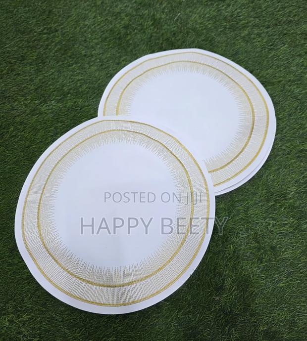 Modern Round Faux Leather PVC Table Mats - thumbnail 4